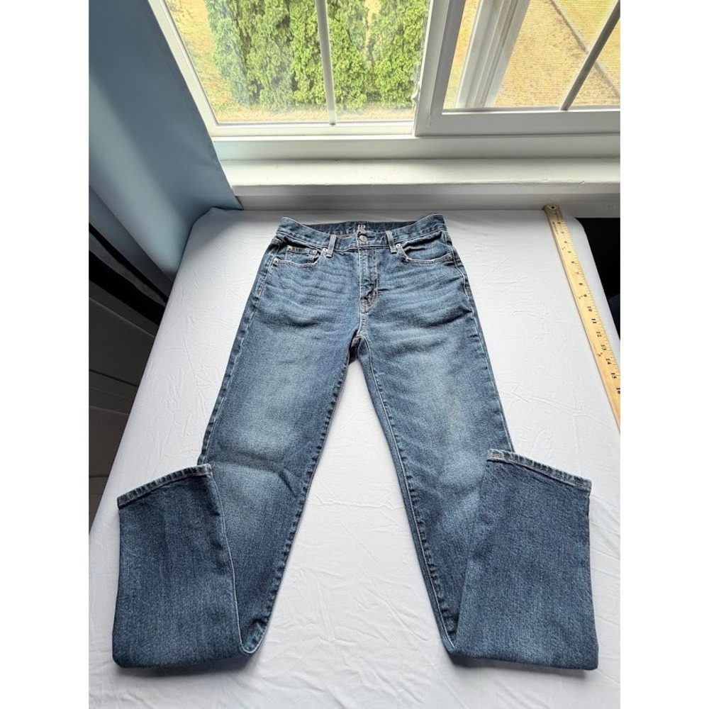 Gap Denim Womens Medium Wash Straight Leg Stretch Jeans Blue Size 25/0